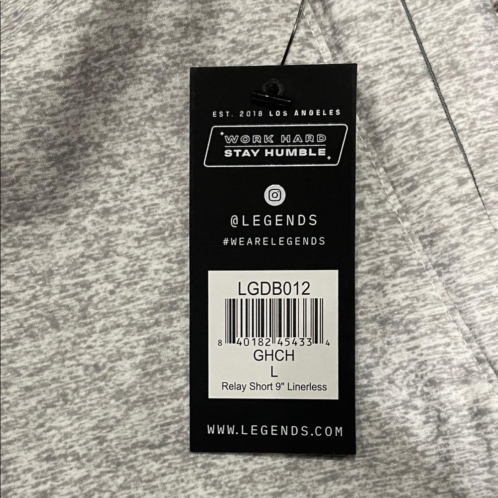 Legends Men's Light Gray Athletic Shorts - Picture 3 of 4